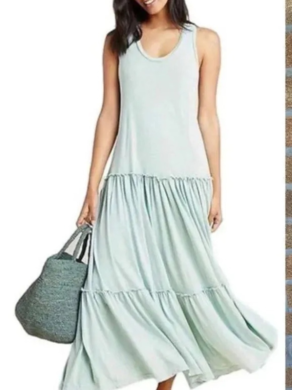Sundry Mint Green Tiered Maxi Dress – Size Medium – NWT